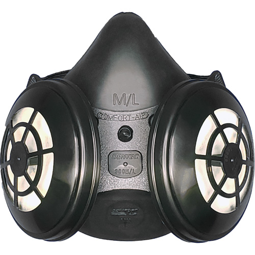 Comfort-Air® 400Nx Black Half Mask without Exhalation Valve N95 Kit, Elastomer/Rubber, Small/Medium