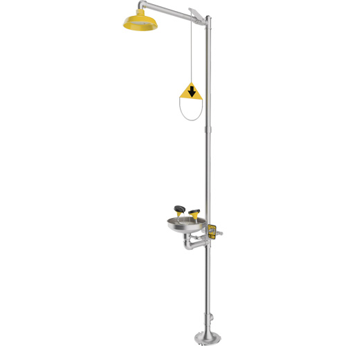 Combination Emergency Shower & Eyewash Station, Pedestal