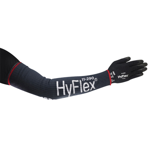 HyFlex Narrow High Cut Compression Sleeve, 18", Kevlar/Polyamide/Spandex/Stainless Steel, Blue