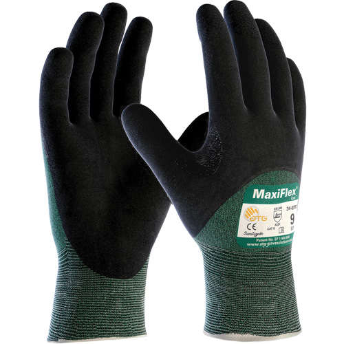 ATG MaxiFlex® Cut™ Seamless Cut Resistant Gloves, Size Large, 15 Gauge, Nitrile Coated, Engineered Yarn Shell, ASTM ANSI Level A2/EN 388 Level 3/EN 388 Level B