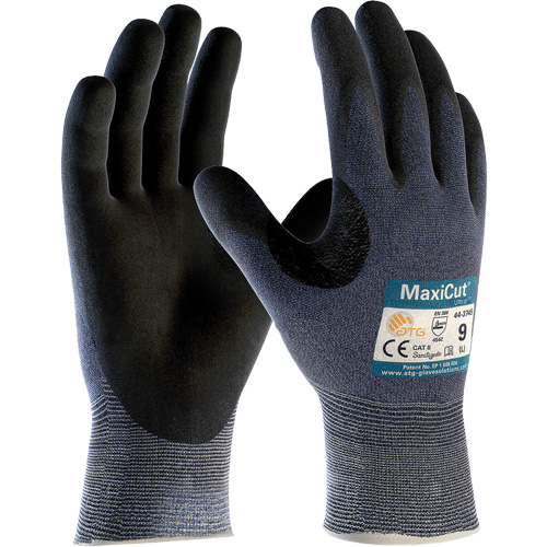 ATG MaxiCut® Ultra™ Touchscreen Compatible Cut Resistant Gloves, Size X-Small, 15 Gauge, Nitrile Coated, Engineered Yarn Shell, ASTM ANSI Level A3/EN 388 Level 5/EN 388 Level C