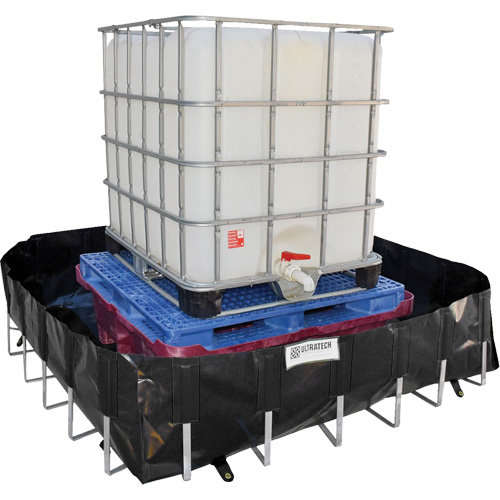 Ultra-IBC Berm® Spill Berm, 400 US gal. Spill Capacity, 6' L x 6' W x 18" H