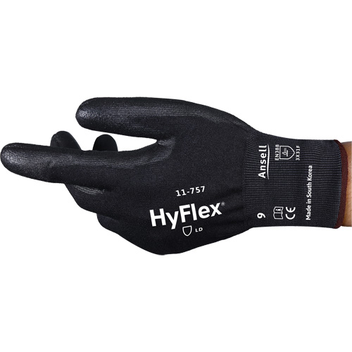 HyFlex® 11-757 Cut-Resistant Gloves, Size 6, 18 Gauge, Polyurethane Coated, Intercept™ Shell, ASTM ANSI Level A7/EN 388 Level F