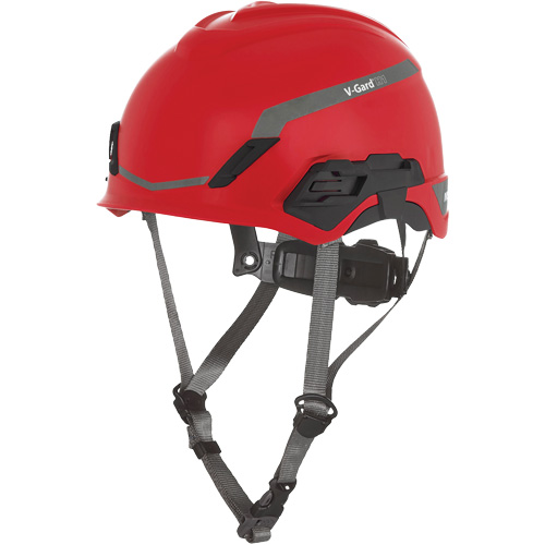 V-Gard® H1 Bivent Safety Helmet, Non-Vented, Ratchet, Red - Safety Helmets - SHA181