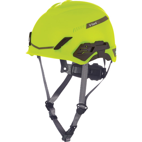 V-Gard® H1 Safety Helmet, Vented, Ratchet, High Visibility Yellow