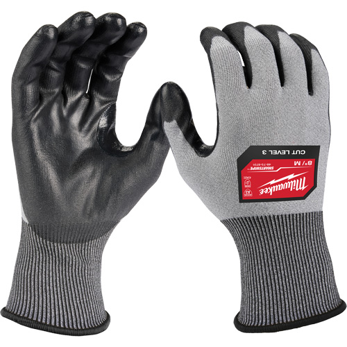 High Dexterity Gloves, Size Large, 18 Gauge, Polyurethane Coated, Polyethylene Shell, ANSI/ISEA 105 Level 4