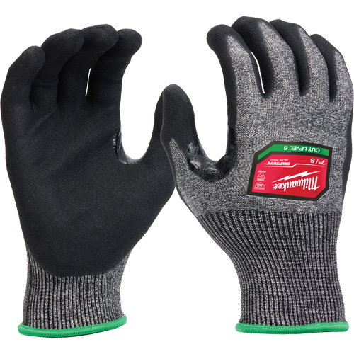 High-Dexterity Dipped Gloves, Size Small, 18 Gauge, Nitrile Coated, Polyethylene Shell, ASTM ANSI Level A6/EN 388 Level F