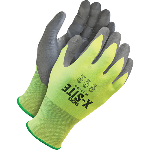 X-Site® Cut-Resistant Touch-Screen Gloves, Size 6/X-Small/Men's, 21 Gauge, Polyurethane Coated, HPPE Shell, ASTM ANSI Level A3