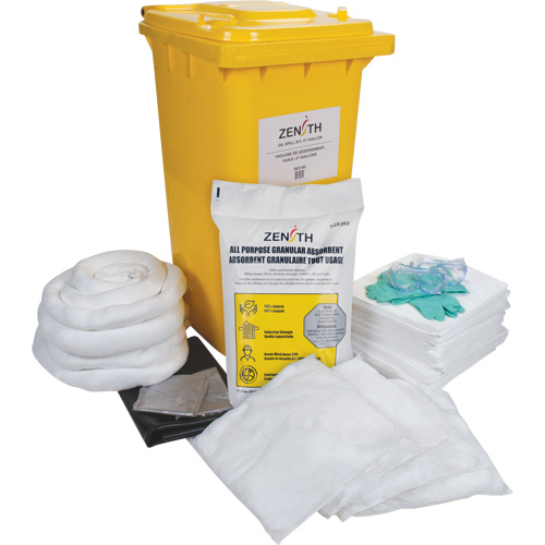 Spill Kit, Oil Only, Bin, 63 US gal. Absorbancy - Spill Kits - SHB361