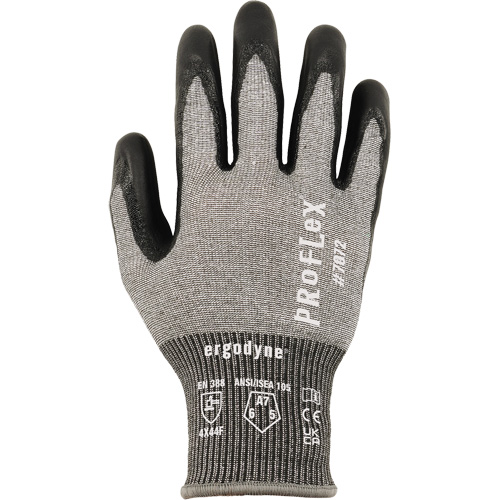 Proflex 7072 Cut-Resistant Gloves, Size Small/Men's, 18 Gauge, Nitrile Coated, HPPE/Tungsten Shell, ASTM ANSI Level A7/EN 388 Level F