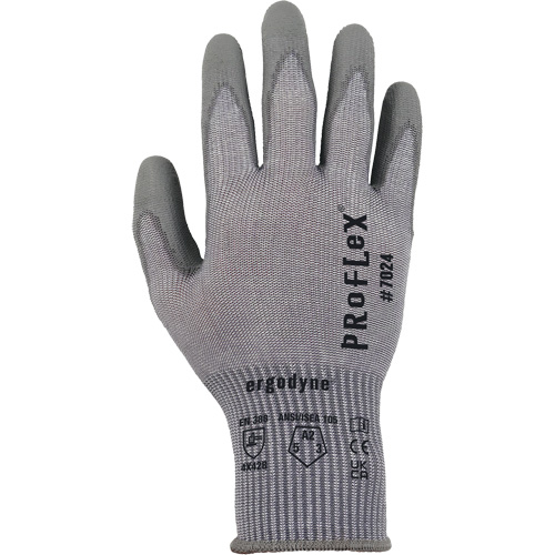 ProFlex 7024 Cut-Resistant Gloves, Size Small/Men's, 13 Gauge, Polyurethane Coated, Polyester/HPPE/Spandex Shell, ASTM ANSI Level A2/EN 388 Level B