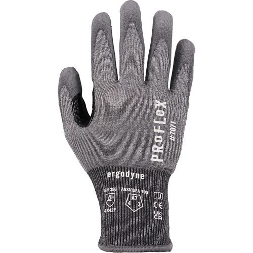 ProFlex 7071 PU Coated Cut-Resistant Gloves, Size Small/Men's, 18 Gauge, Polyurethane Coated, HPPE/Tungsten Shell, ASTM ANSI Level A7/EN 388 Level F