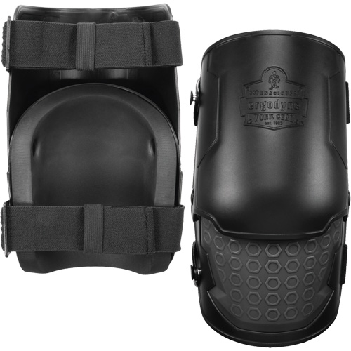 ProFlex 360 Hard Shell Hinged Knee Pads, Buckle Style, Rubber Caps, Foam Pads