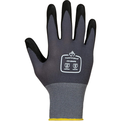 Dexterity® High-Abrasion Gloves, 2X-Small/5, Foam Nitrile Coating, 15 Gauge, Nylon/Cotton Shell