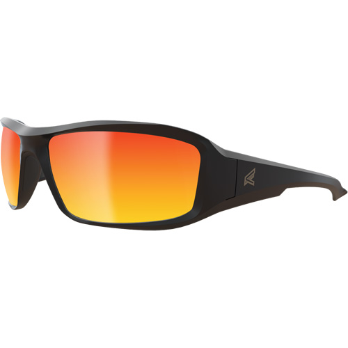 Edge Brazeau Aqua Precision Safety Glasses, Red/Mirror Lens, Anti-Scratch Coating, ANSI Z87+/CSA Z94.3