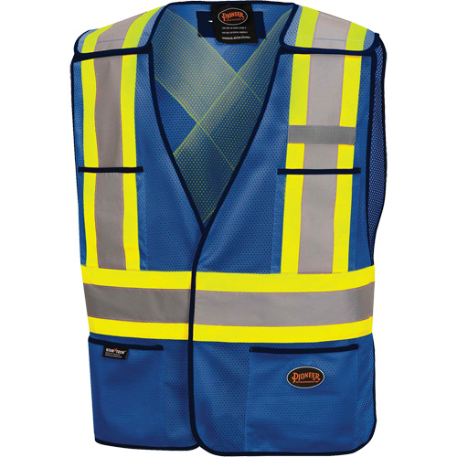 Tear-Away Safety Vest, Royal Blue, Polyester, CSA Z96 Class 2 - Level 2