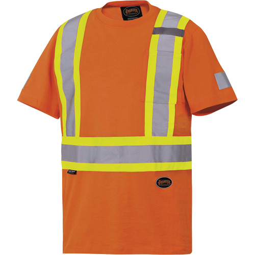Safety T-Shirt, Cotton, Small, Orange
