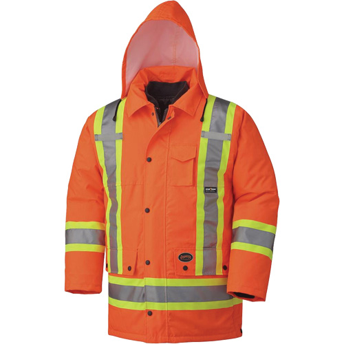 Waterproof 7-in-1 Parka, High Visibility Orange, Small, ANSI/ISEA 107 Class 3/CSA Z96 Class 2 - Level 2