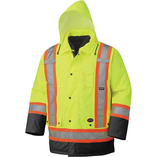 Waterproof 7-in-1 Parka, High Visibility Lime-Yellow, X-Small, ANSI/ISEA 107 Class 3/CSA Z96 Class 2 - Level 2