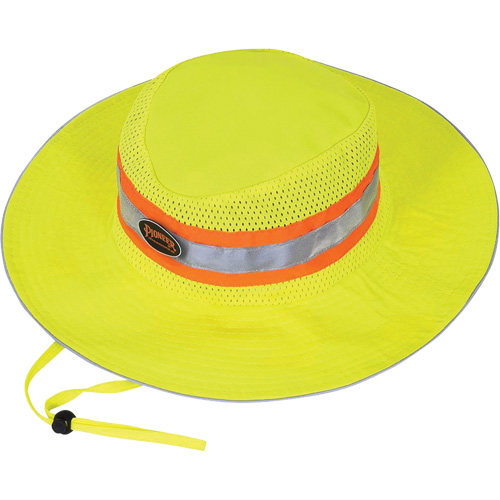 Ranger's Hat with Strap, High Visibility Lime-Yellow, Polyester - High Visibility Hat - SHD771