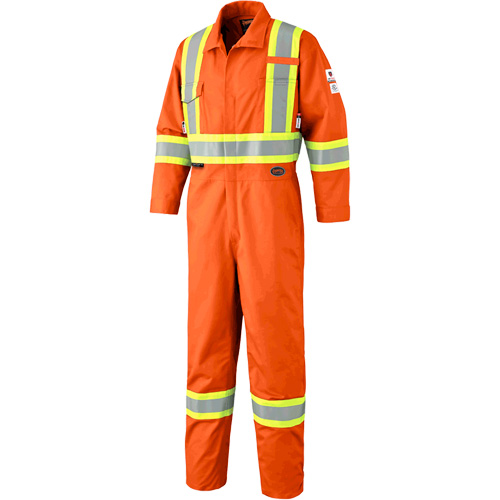 FR-Tech® Arc-Rated Coverall - Tall, Size 40, High Visibility Orange, 10 cal/cm²