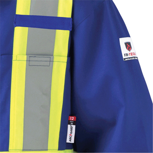 FR-Tech® Flame-Resistant Coverall with Leg Zippers - Tall, Size 40, Royal Blue, 9.7 cal/cm²