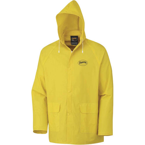 Rain Jacket, Polyester/PVC, Small, Yellow