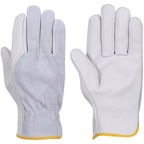 Beige Driver's Gloves, Small, Grain Cowhide Palm