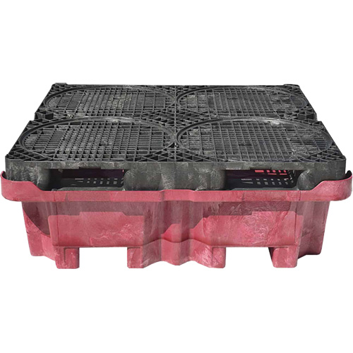 4-Drum Ultra-Spill King® Drum Spill Pallet, 85 US gal. Spill Capacity, 51" x 51" x 17.5"
