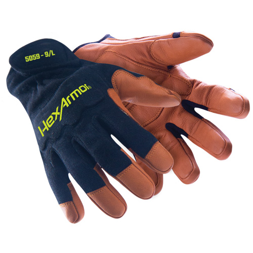 HeatArmor® 5059 Welding Gloves, Grain Goatskin, Size Small/7