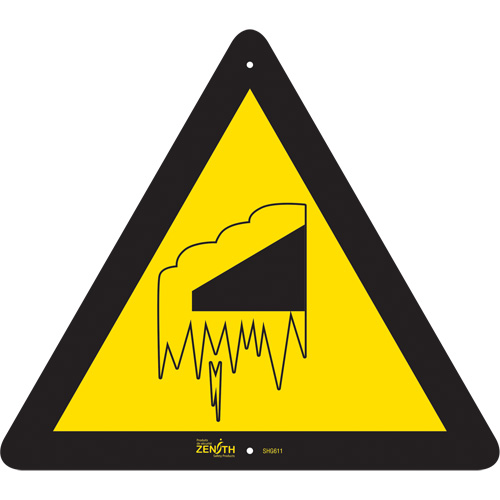 Falling Snow/Ice CSA Safety Sign, 12" x 12", Aluminum, Pictogram