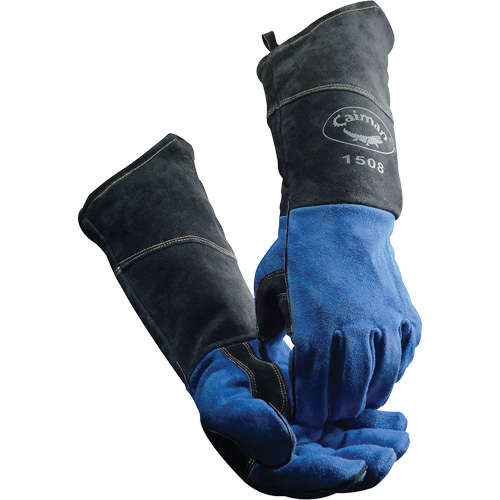 Caiman® Welder's Gloves, Split Cowhide, Size Large