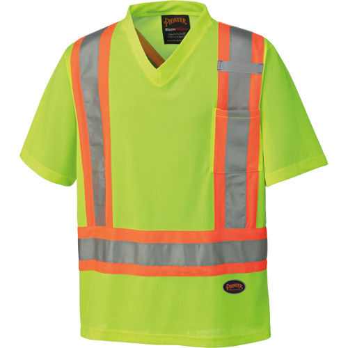 Traffic Micro Mesh T-Shirt, X-Small, High Visibility Lime-Yellow