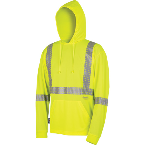 Bird's-Eye Safety Hoodie, Small, High Visibility Lime-Yellow