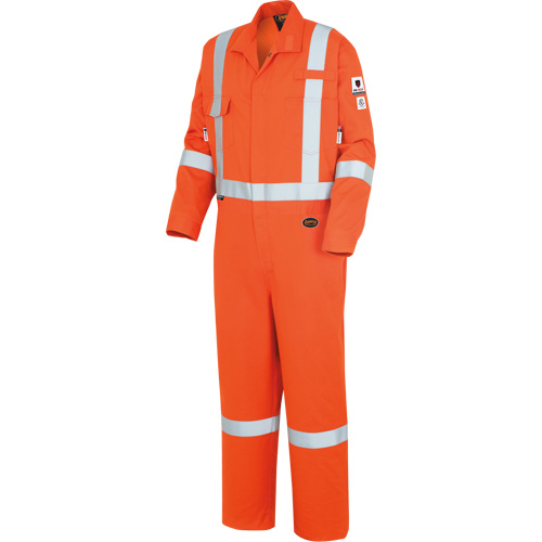 7708AT "The Rock" FR-Tech High Visibility FR/Arc Rated Coveralls, Size 46 (Tall), High Visibility Orange, 10 cal/cm²