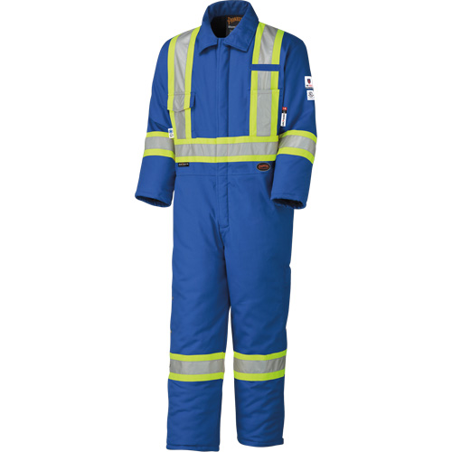 5522A High Visibility FR Rated & Arc Rated Safety Coveralls, Size Small, Royal Blue, 58 cal/cm²