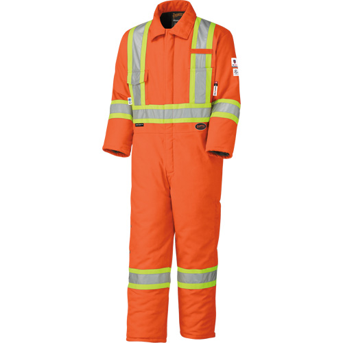 5532A High Visibility FR Rated & Arc Rated Safety Coveralls, Size X-Small, Orange, 58 cal/cm²