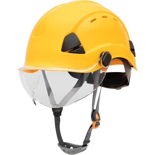 Fibre Metal Safety Helmet, Non-Vented, Ratchet, Yellow