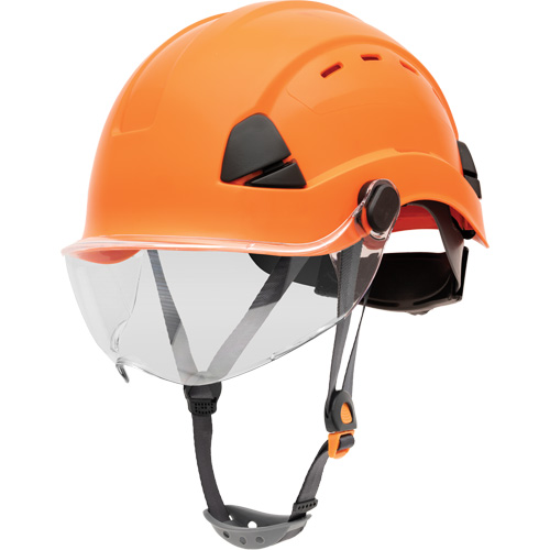 Fibre Metal Safety Helmet, Non-Vented, Ratchet, Orange