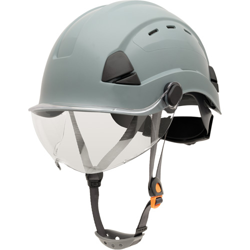 Fibre Metal Safety Helmet, Non-Vented, Ratchet, Grey