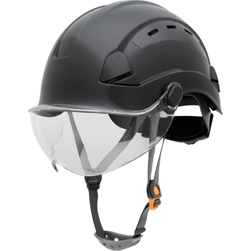 Fibre Metal Safety Helmet, Non-Vented, Ratchet, Black