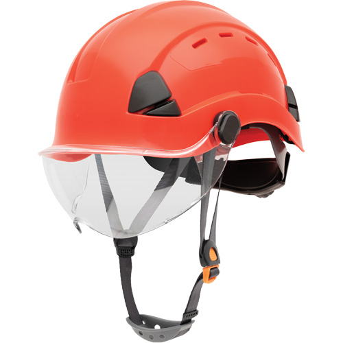 Fibre Metal Safety Helmet, Non-Vented, Ratchet, Red