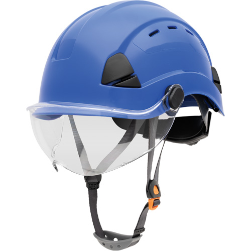 Fibre Metal Safety Helmet, Non-Vented, Ratchet, Dark Blue