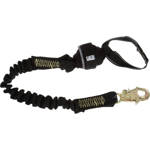 Shock Absorbing Arc Flash Web Lanyard, 6', Snap Hook Center, Choke-Off Loop Leg Ends, Kevlar/Nomex