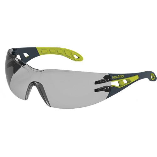 MX200 Rimless Wraparound Safety Glasses, 23% Grey Lens, Anti-Fog/Anti-Scratch, ANSI Z87+/Meets/Exceeds CSA Z94.3