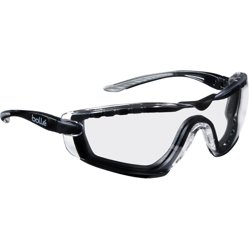 Cobra Hybrid Wraparound Safety Glasses, Clear Lens, Anti-Fog/Anti-Scratch