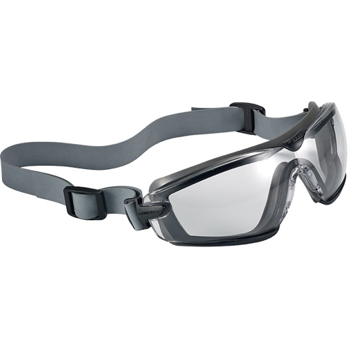Cobra TPR Compact Safety Goggles, Clear Lens, Anti-Fog/Anti-Scratch, Closed Vent