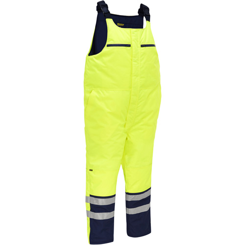 Bisley Extreme Cold Bib Overall, Polyester, Small, High Visibility Lime-Yellow