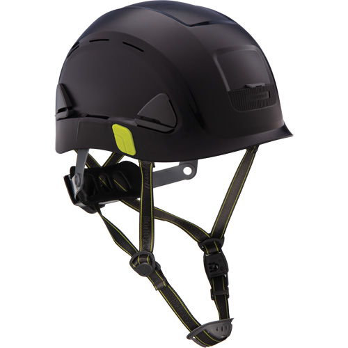 Fibre Metal Climbing Style Safety Helmet, Vented, Ratchet, Black