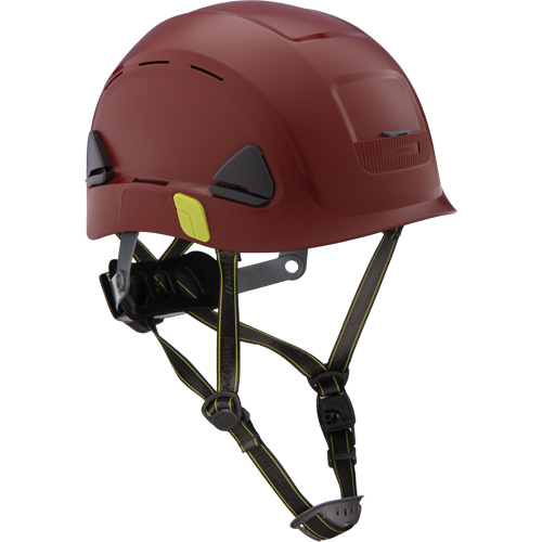 Fibre Metal Climbing Style Safety Helmet, Vented, Ratchet, Brown